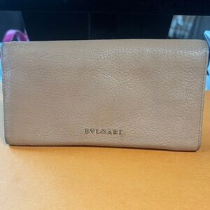 Bulgari Beige Leather Wallet